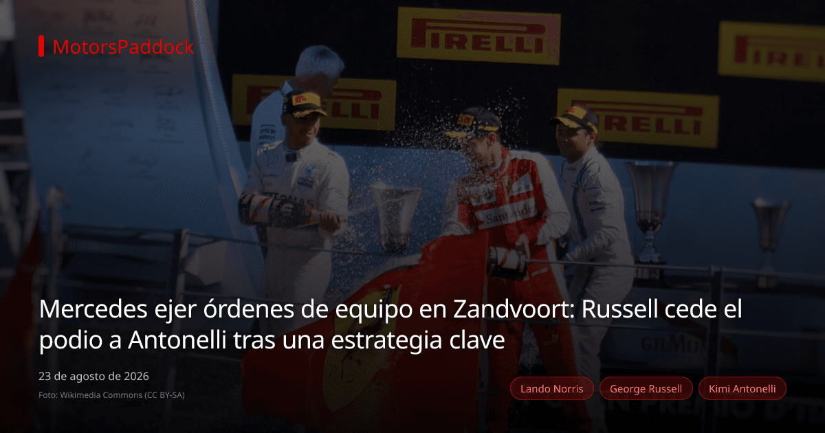 Mercedes ejer órdenes de equipo en Zandvoort: Russell cede el podio a Antonelli tras una estrategia clave