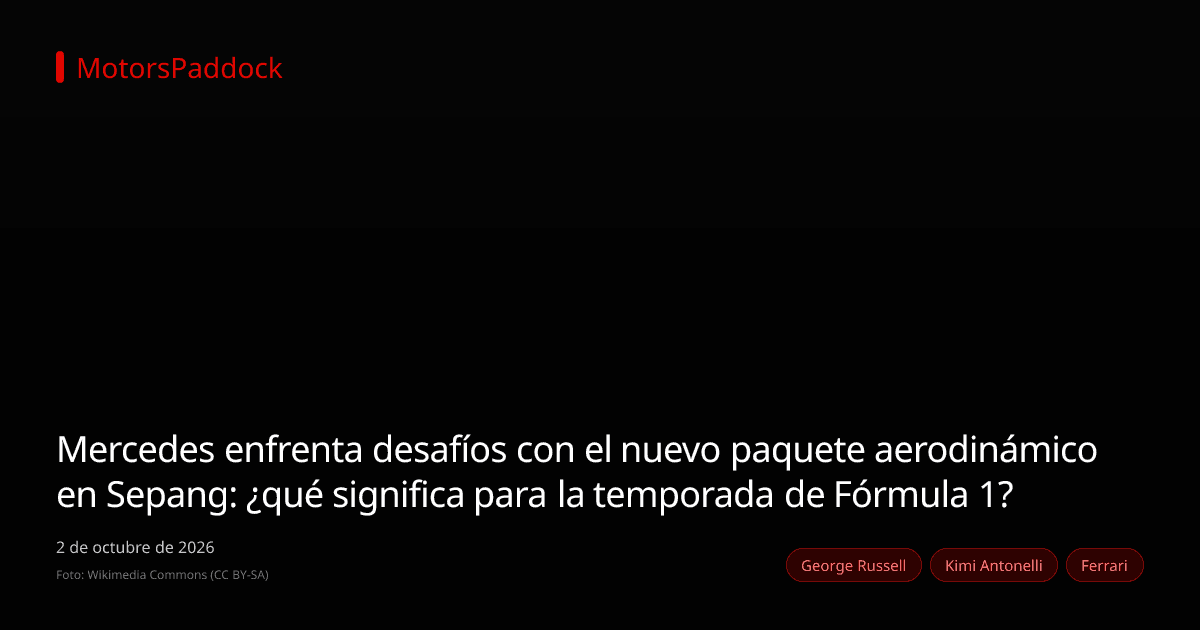 Mercedes enfrenta desafíos con el nuevo paquete aerodinámico en Sepang: ¿qué significa para la temporada de Fórmula 1?