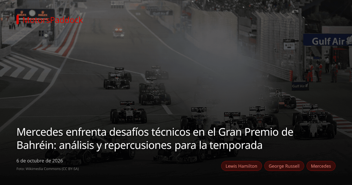 Mercedes enfrenta desafíos técnicos en el Gran Premio de Bahréin: análisis y repercusiones para la temporada