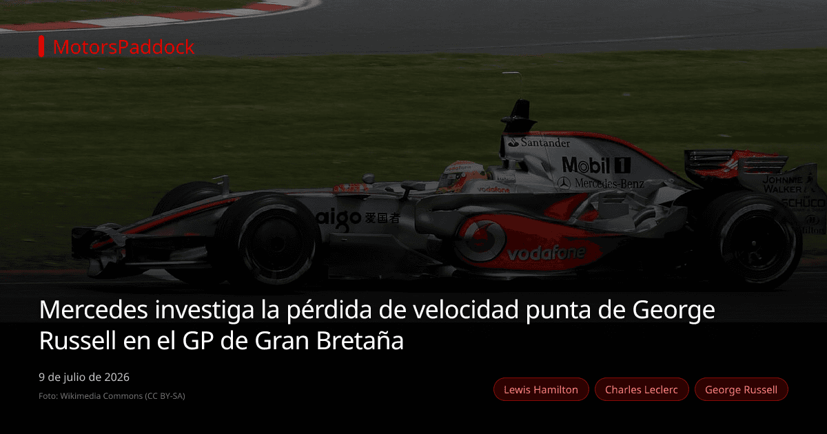 Mercedes investiga la pérdida de velocidad punta de George Russell en el GP de Gran Bretaña