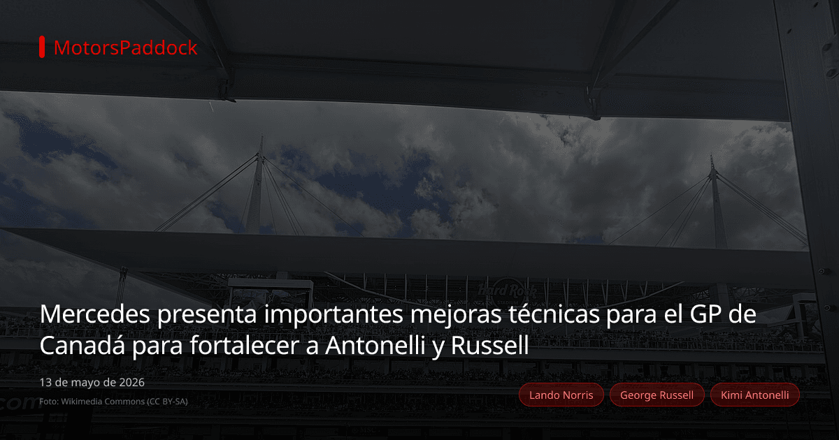 Mercedes presenta importantes mejoras técnicas para el GP de Canadá para fortalecer a Antonelli y Russell