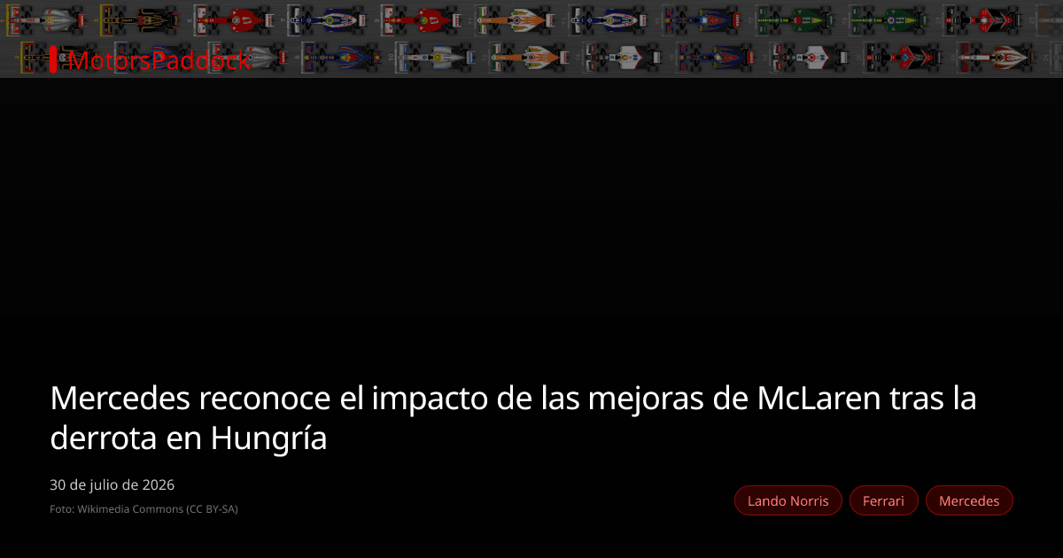 Mercedes reconoce el impacto de las mejoras de McLaren tras la derrota en Hungría