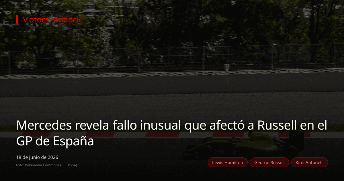 Mercedes revela fallo inusual que afectó a Russell en el GP de España
