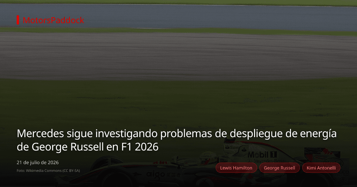 Mercedes sigue investigando problemas de despliegue de energía de George Russell en F1 2026