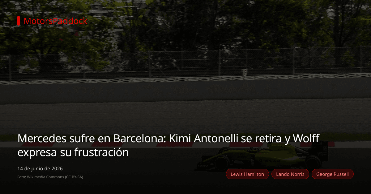 Mercedes sufre en Barcelona: Kimi Antonelli se retira y Wolff expresa su frustración