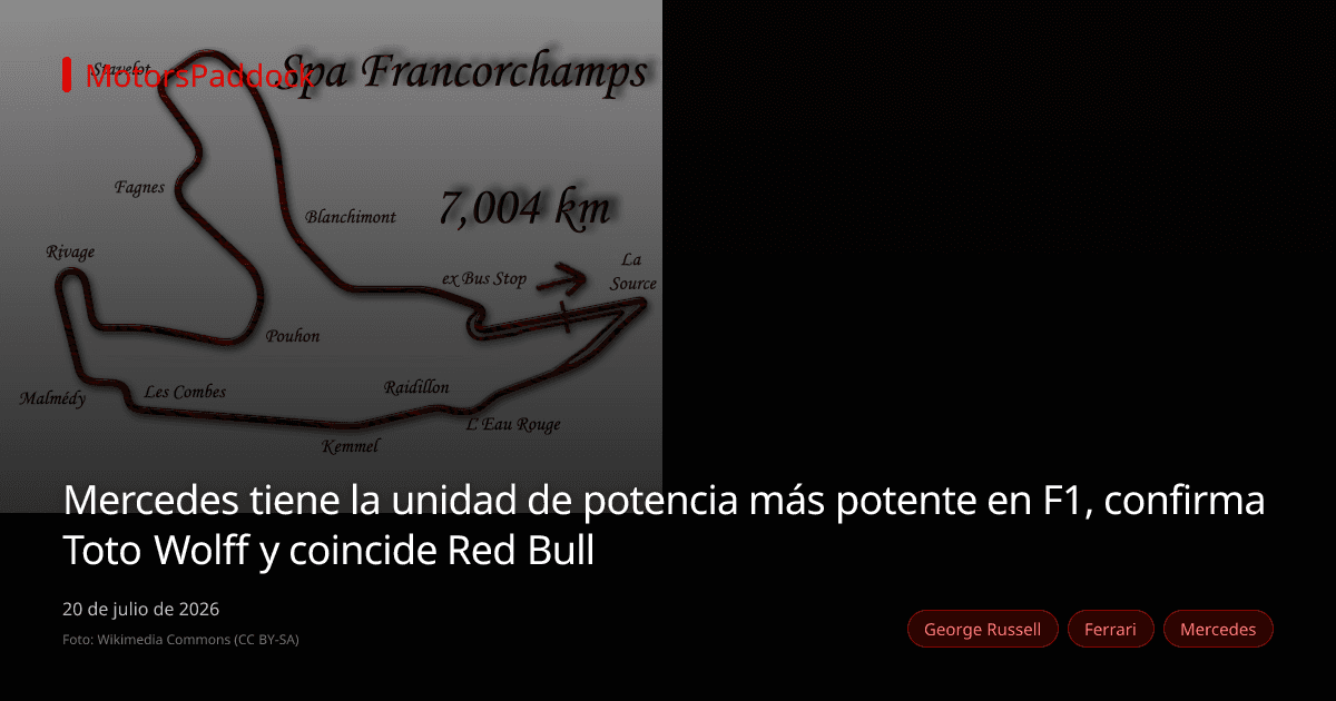 Mercedes tiene la unidad de potencia más potente en F1, confirma Toto Wolff y coincide Red Bull