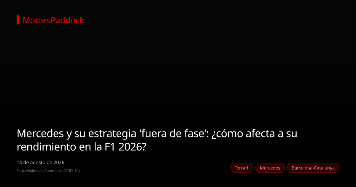 Mercedes y su estrategia 'fuera de fase': ¿cómo afecta a su rendimiento en la F1 2026?
