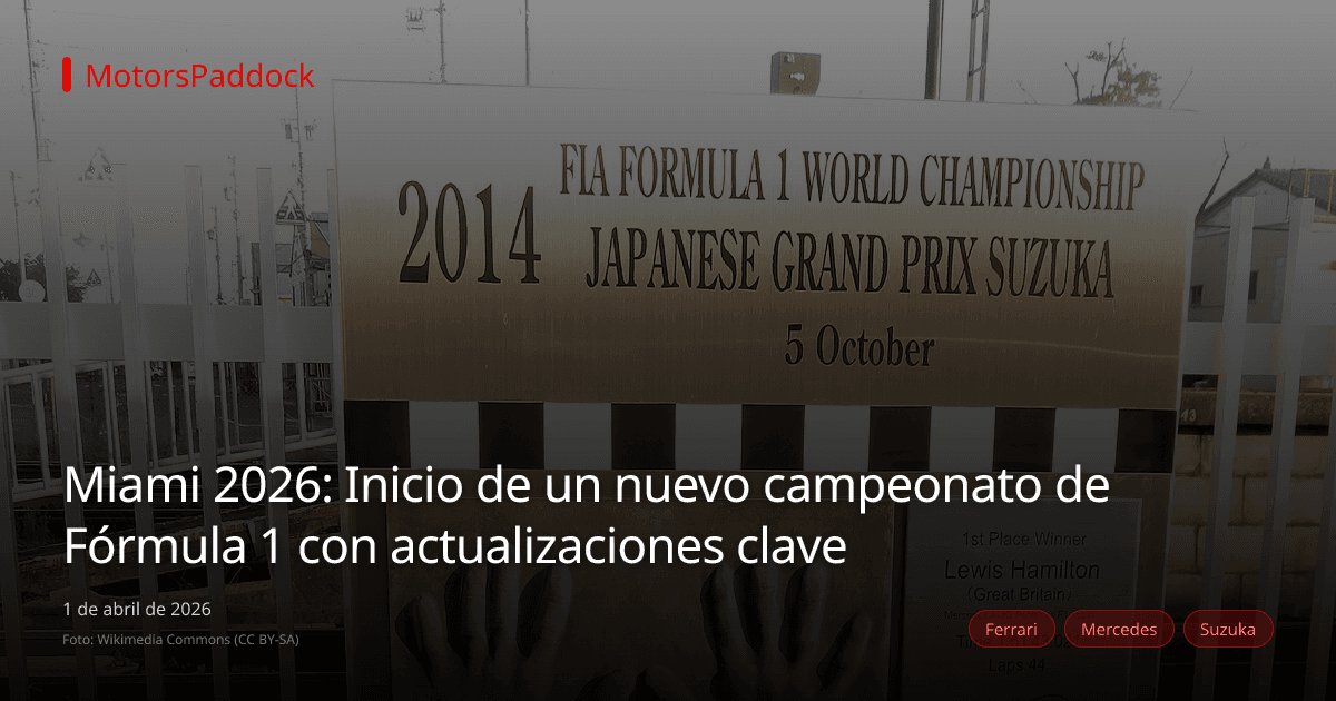 Miami 2026: Inicio de un nuevo campeonato de Fórmula 1 con actualizaciones clave
