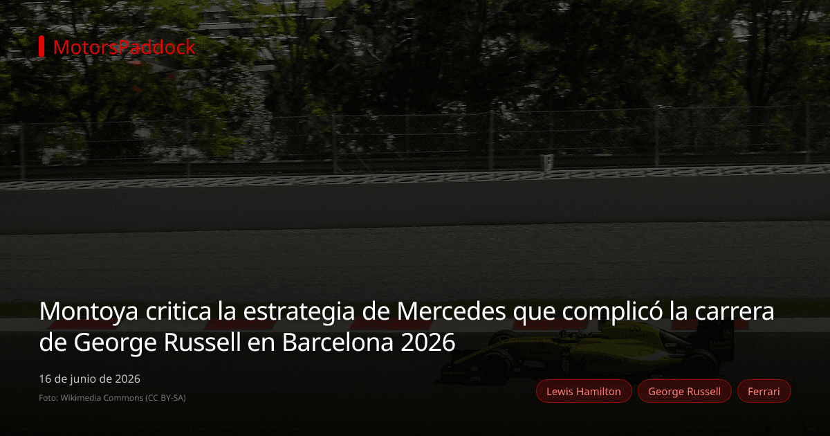 Montoya critica la estrategia de Mercedes que complicó la carrera de George Russell en Barcelona 2026