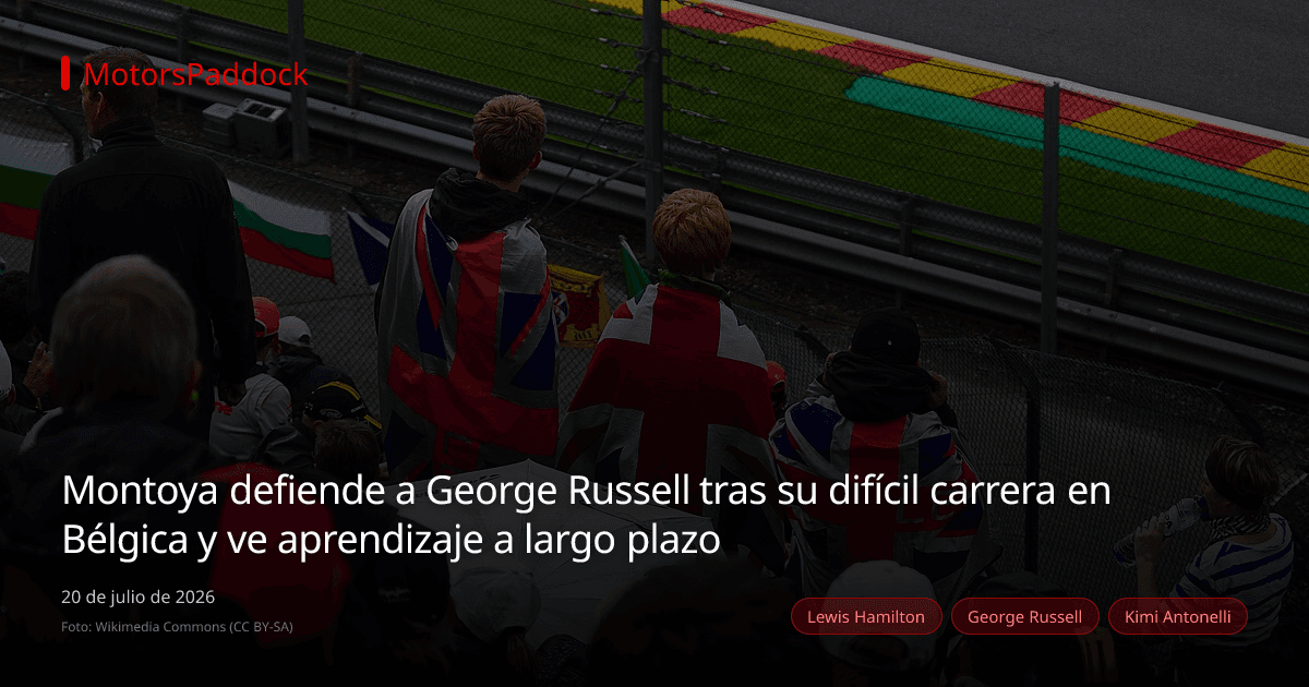 Montoya defiende a George Russell tras su difícil carrera en Bélgica y ve aprendizaje a largo plazo