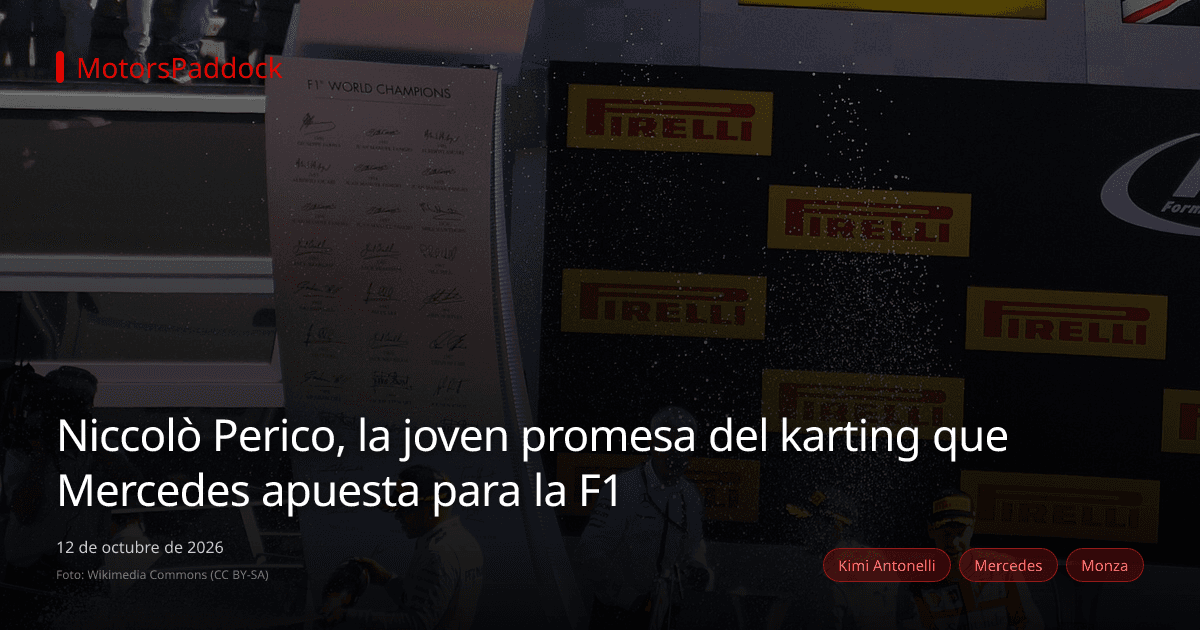 Niccolò Perico, la joven promesa del karting que Mercedes apuesta para la F1