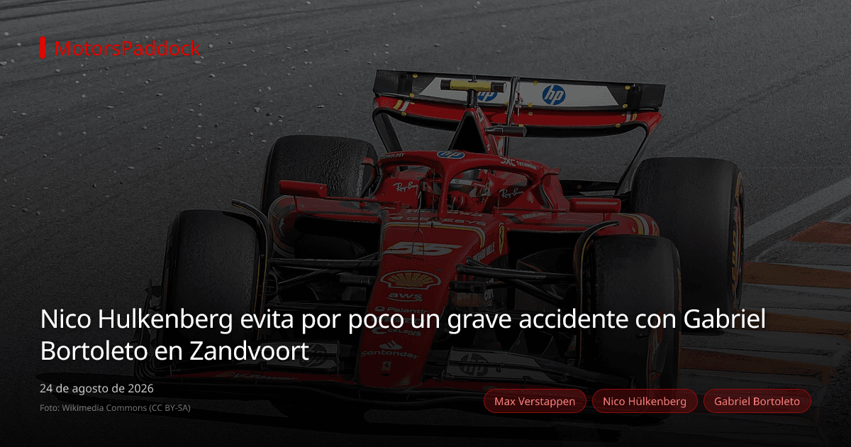 Nico Hulkenberg evita por poco un grave accidente con Gabriel Bortoleto en Zandvoort