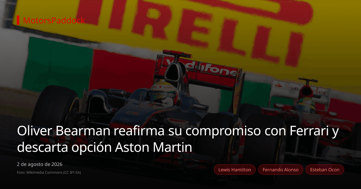 Oliver Bearman reafirma su compromiso con Ferrari y descarta opción Aston Martin