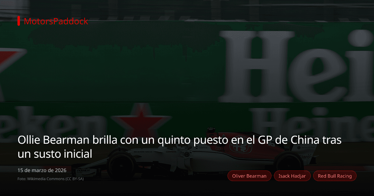 Ollie Bearman brilla con un quinto puesto en el GP de China tras un susto inicial