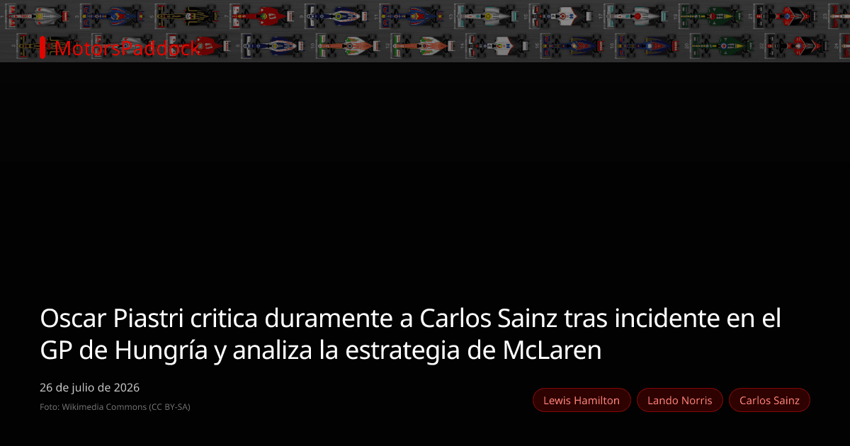 Oscar Piastri critica duramente a Carlos Sainz tras incidente en el GP de Hungría y analiza la estrategia de McLaren