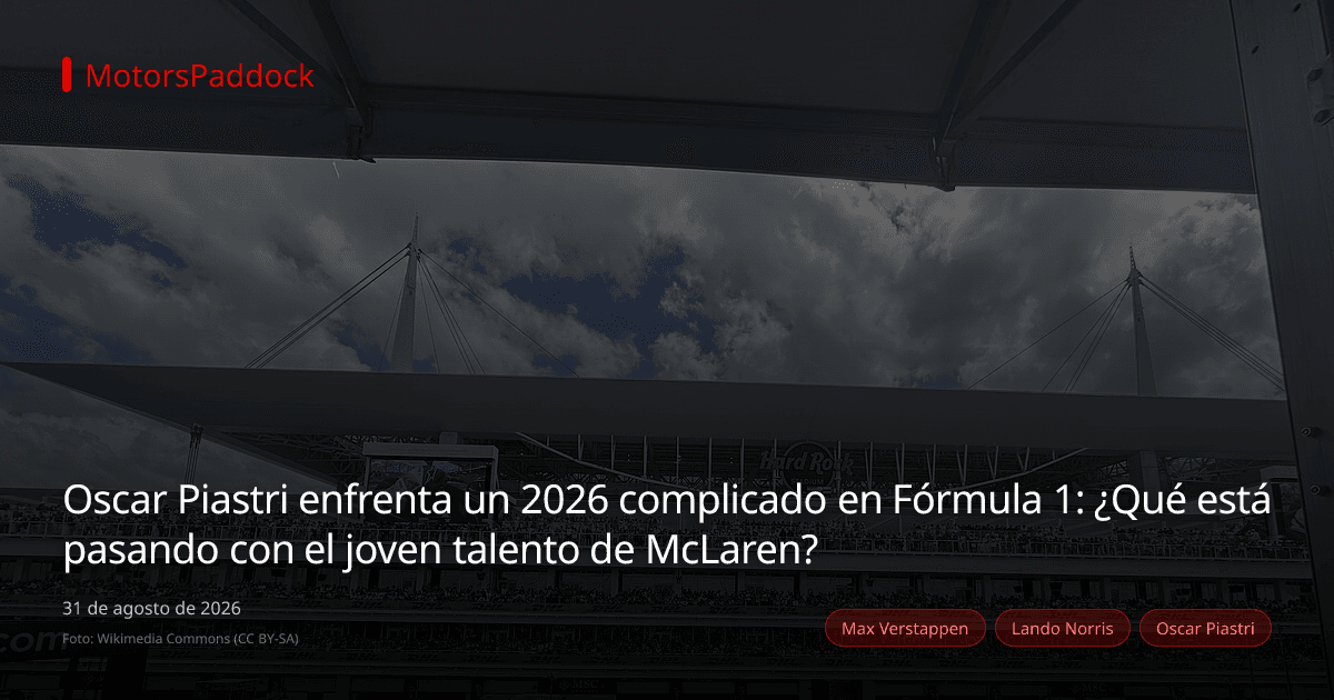 Oscar Piastri enfrenta un 2026 complicado en Fórmula 1: ¿Qué está pasando con el joven talento de McLaren?