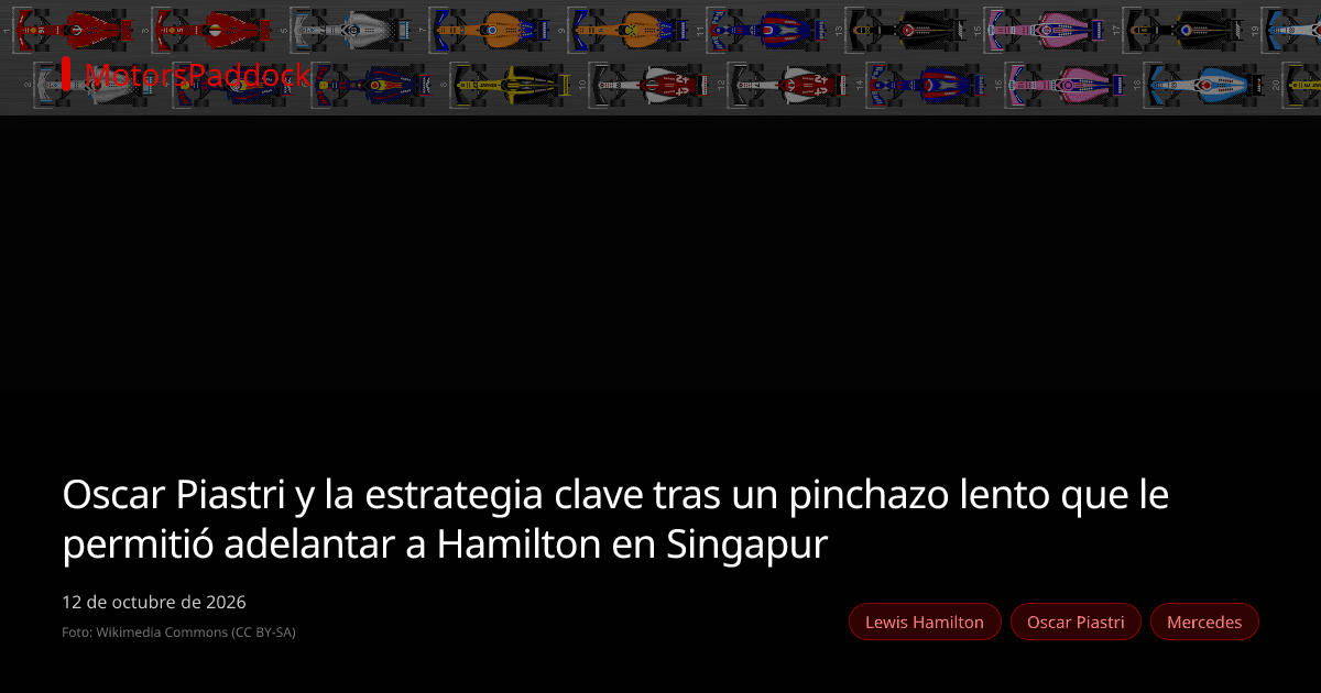 Oscar Piastri y la estrategia clave tras un pinchazo lento que le permitió adelantar a Hamilton en Singapur