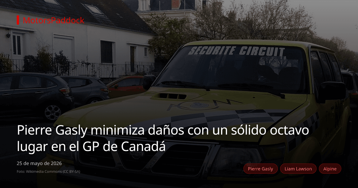 Pierre Gasly minimiza daños con un sólido octavo lugar en el GP de Canadá
