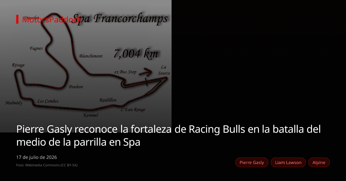 Pierre Gasly reconoce la fortaleza de Racing Bulls en la batalla del medio de la parrilla en Spa