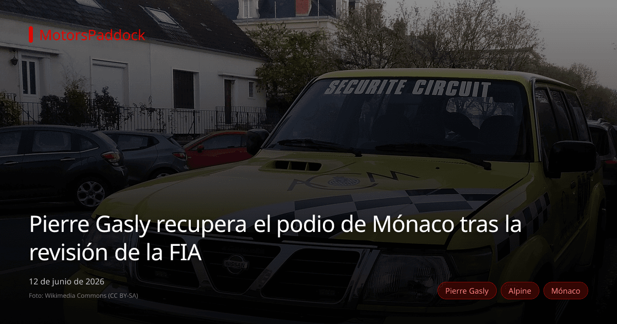 Pierre Gasly recupera el podio de Mónaco tras la revisión de la FIA
