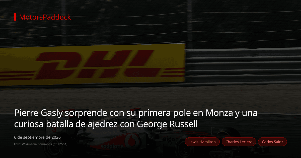 Pierre Gasly sorprende con su primera pole en Monza y una curiosa batalla de ajedrez con George Russell
