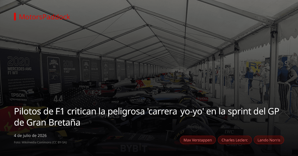 Pilotos de F1 critican la peligrosa 'carrera yo-yo' en la sprint del GP de Gran Bretaña