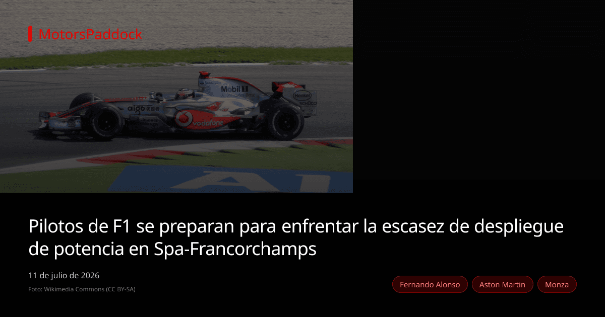 Pilotos de F1 se preparan para enfrentar la escasez de despliegue de potencia en Spa-Francorchamps