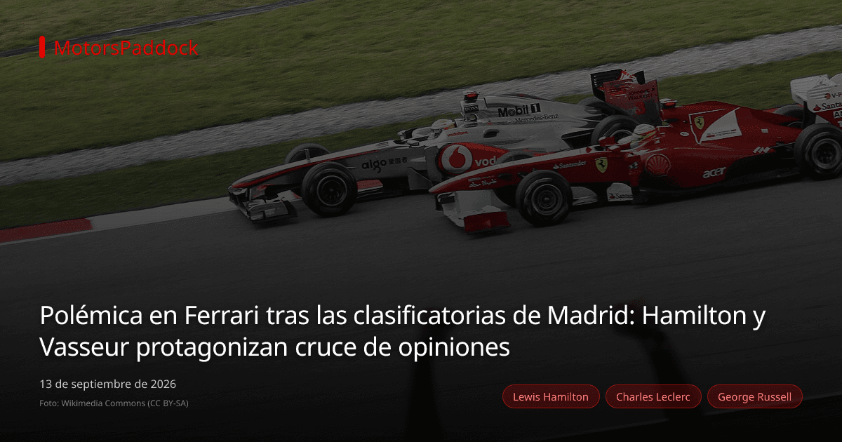 Polémica en Ferrari tras las clasificatorias de Madrid: Hamilton y Vasseur protagonizan cruce de opiniones