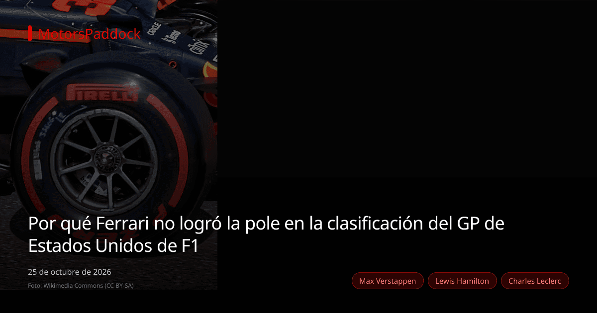 Por qué Ferrari no logró la pole en la clasificación del GP de Estados Unidos de F1