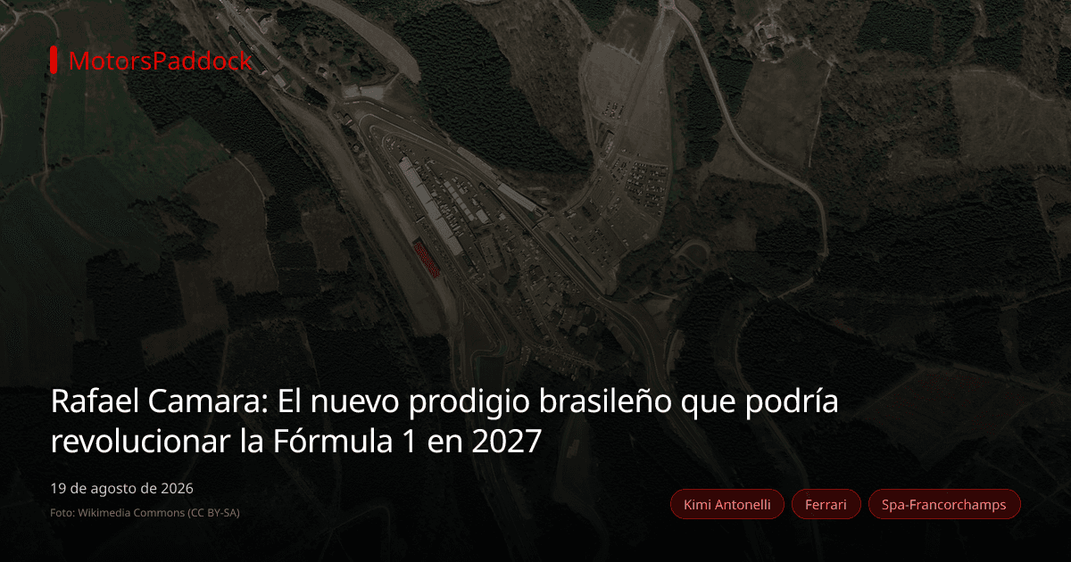 Rafael Camara: El nuevo prodigio brasileño que podría revolucionar la Fórmula 1 en 2027