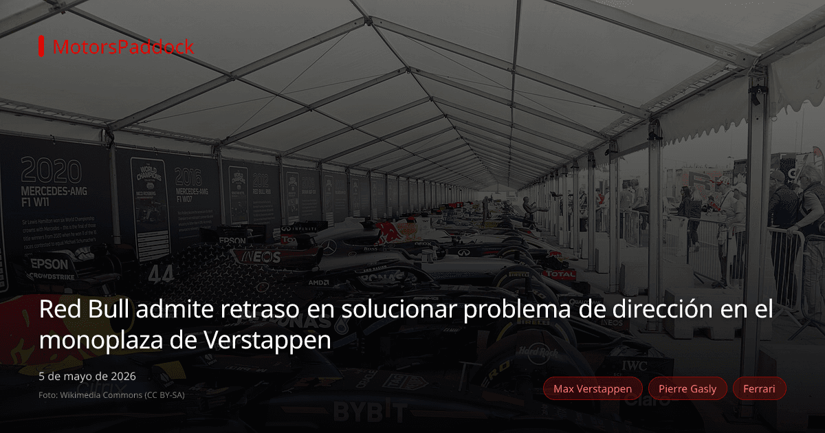 Red Bull admite retraso en solucionar problema de dirección en el monoplaza de Verstappen