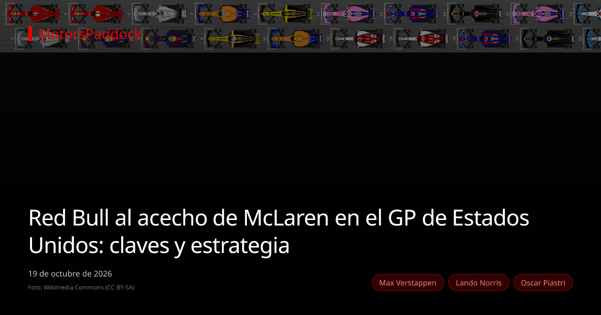 Red Bull al acecho de McLaren en el GP de Estados Unidos: claves y estrategia