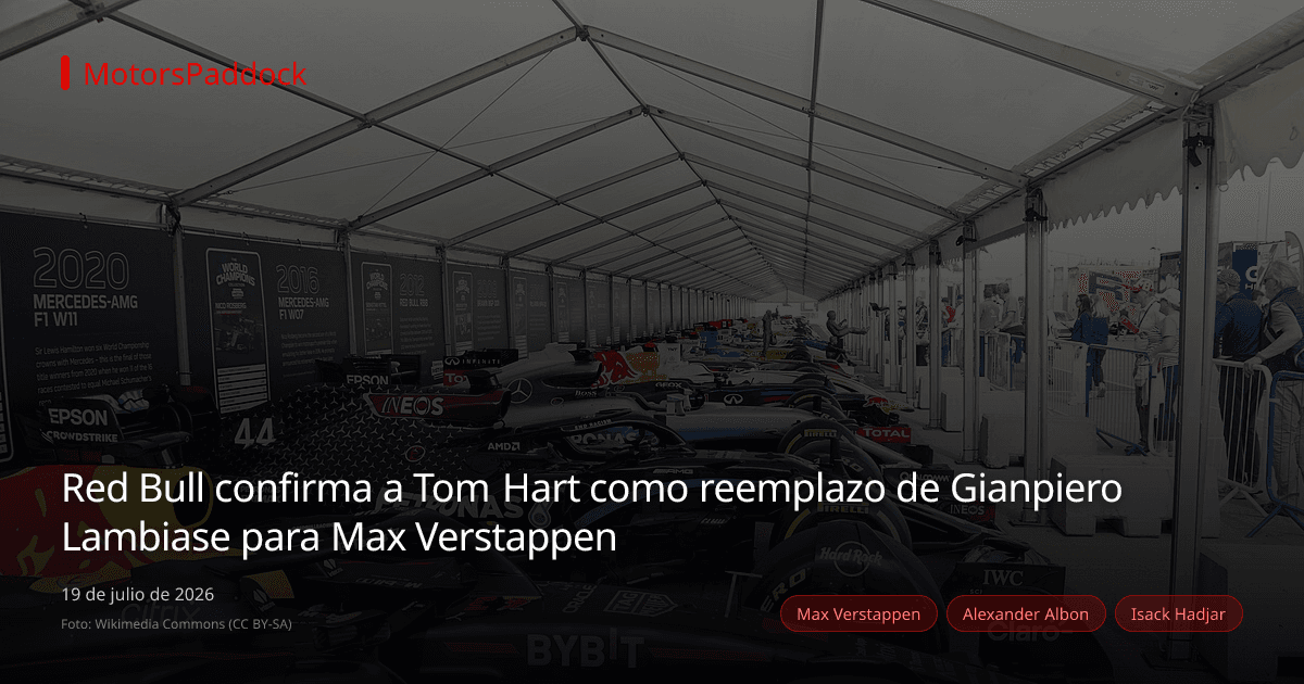 Red Bull confirma a Tom Hart como reemplazo de Gianpiero Lambiase para Max Verstappen