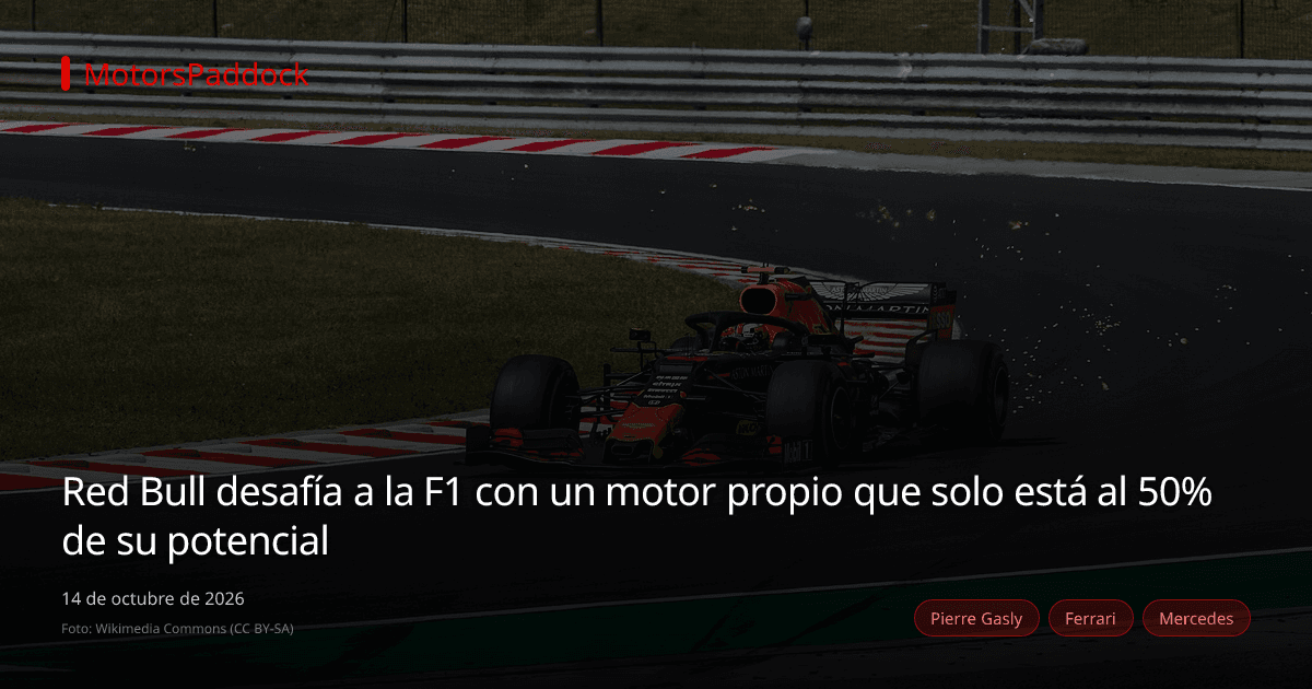 Red Bull desafía a la F1 con un motor propio que solo está al 50% de su potencial