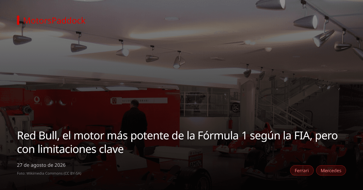 Red Bull, el motor más potente de la Fórmula 1 según la FIA, pero con limitaciones clave