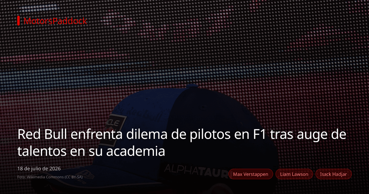 Red Bull enfrenta dilema de pilotos en F1 tras auge de talentos en su academia