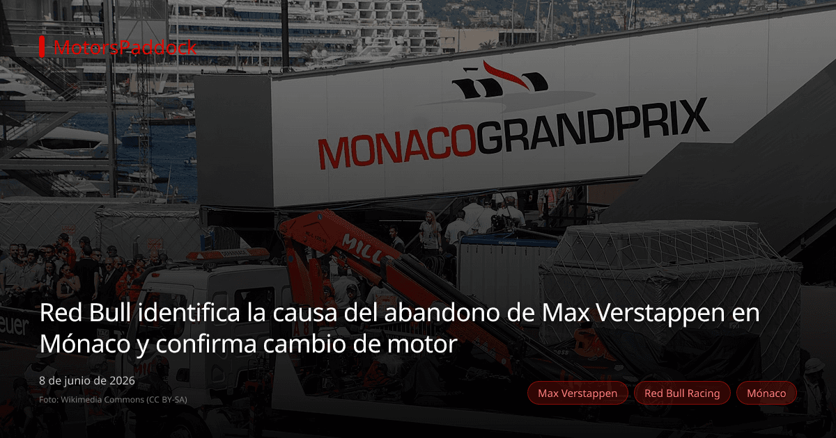 Red Bull identifica la causa del abandono de Max Verstappen en Mónaco y confirma cambio de motor