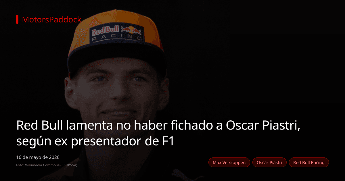 Red Bull lamenta no haber fichado a Oscar Piastri, según ex presentador de F1