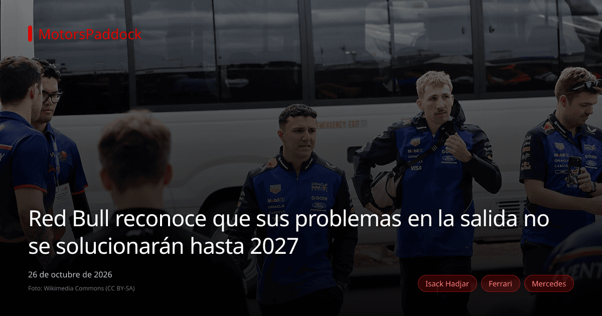 Red Bull reconoce que sus problemas en la salida no se solucionarán hasta 2027