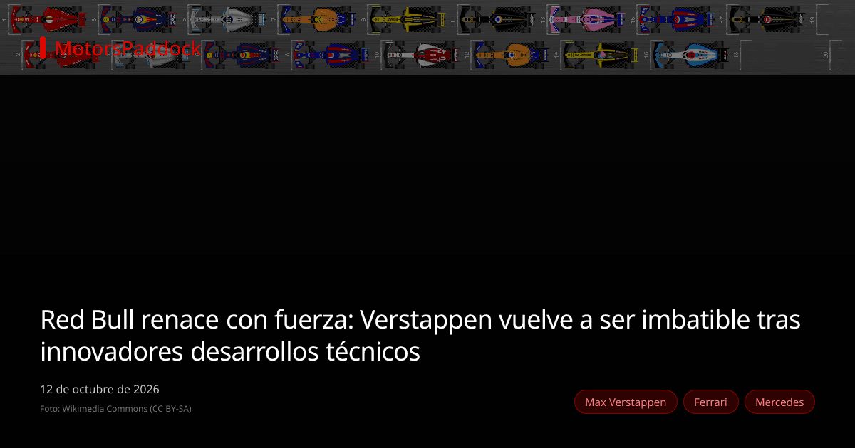 Red Bull renace con fuerza: Verstappen vuelve a ser imbatible tras innovadores desarrollos técnicos
