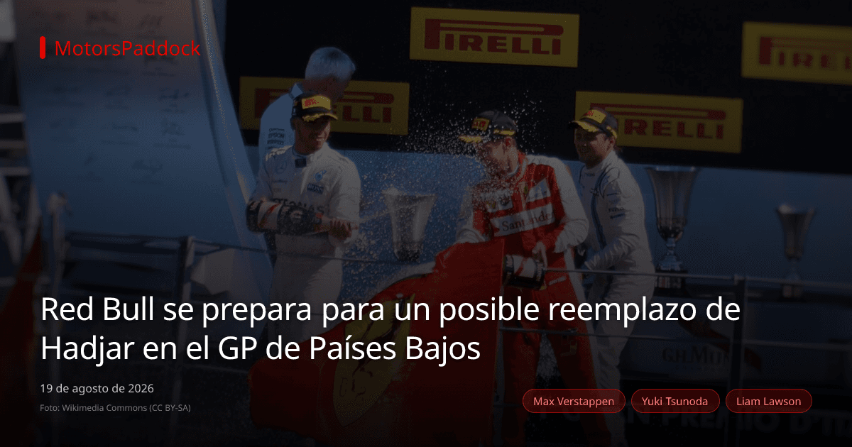 Red Bull se prepara para un posible reemplazo de Hadjar en el GP de Países Bajos