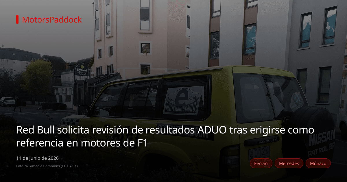 Red Bull solicita revisión de resultados ADUO tras erigirse como referencia en motores de F1