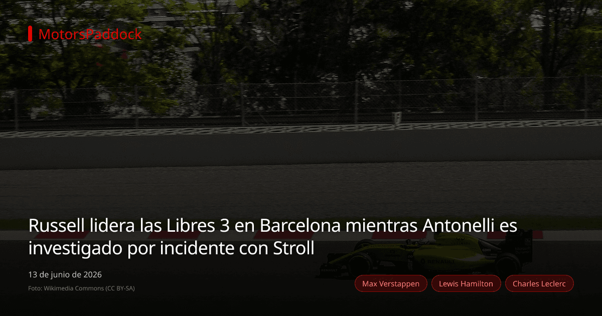 Russell lidera las Libres 3 en Barcelona mientras Antonelli es investigado por incidente con Stroll