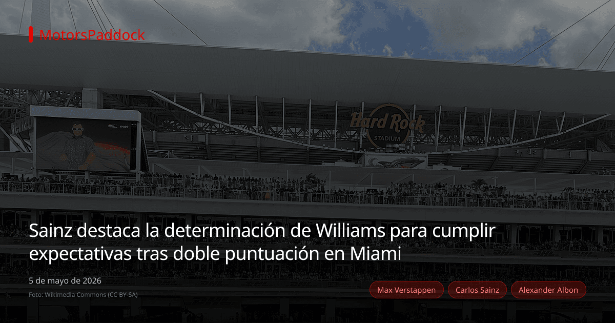 Sainz destaca la determinación de Williams para cumplir expectativas tras doble puntuación en Miami