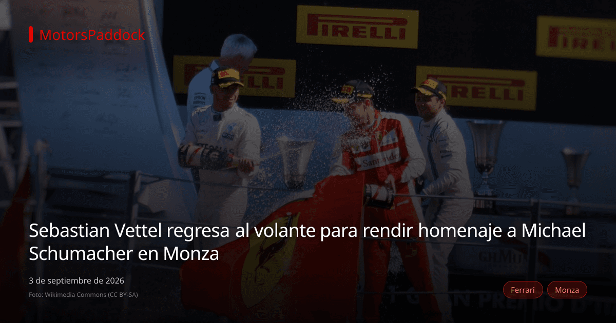 Sebastian Vettel regresa al volante para rendir homenaje a Michael Schumacher en Monza
