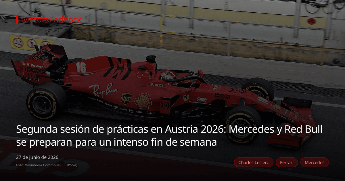 Segunda sesión de prácticas en Austria 2026: Mercedes y Red Bull se preparan para un intenso fin de semana