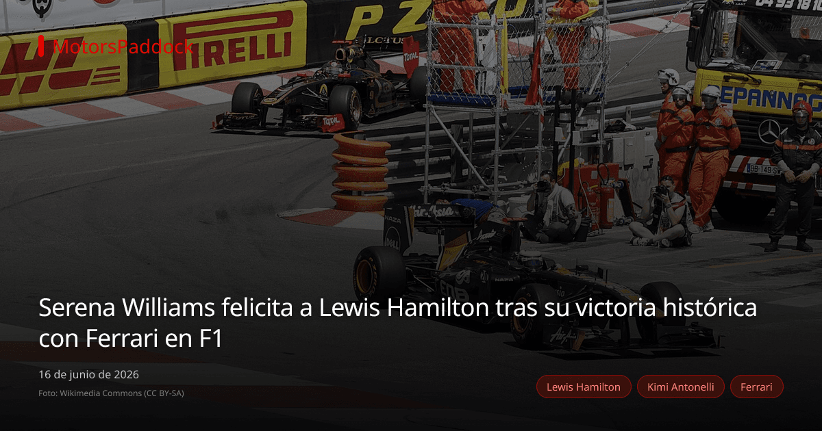 Serena Williams felicita a Lewis Hamilton tras su victoria histórica con Ferrari en F1