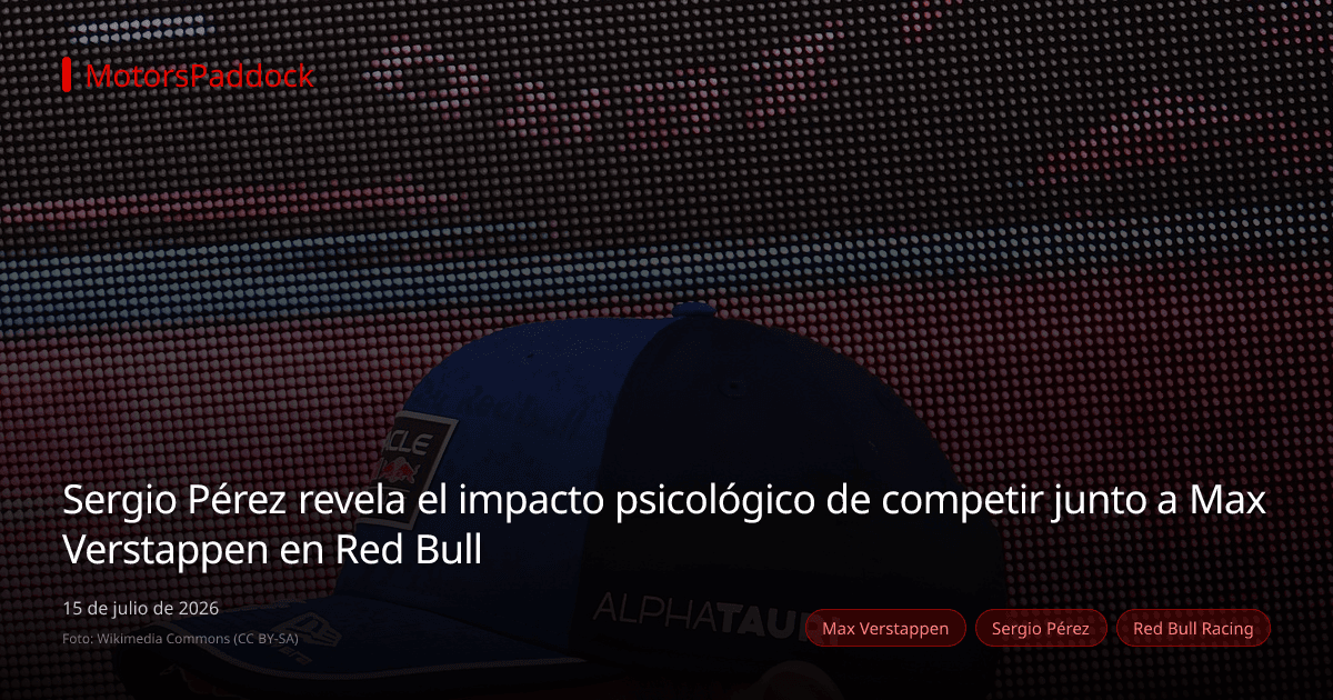 Sergio Pérez revela el impacto psicológico de competir junto a Max Verstappen en Red Bull