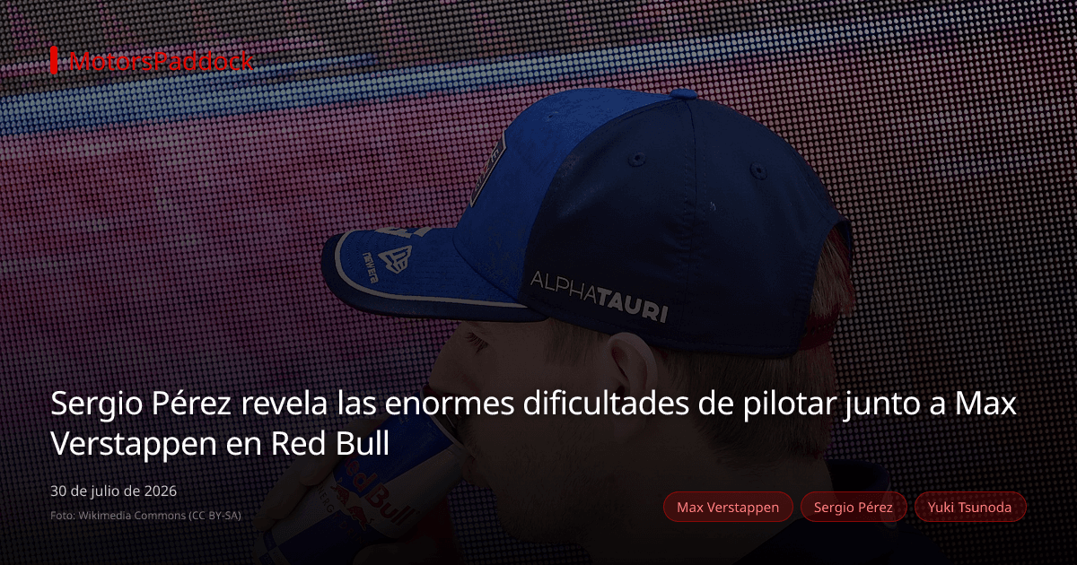 Sergio Pérez revela las enormes dificultades de pilotar junto a Max Verstappen en Red Bull