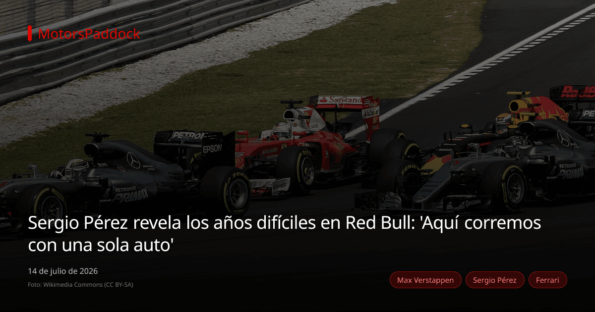 Sergio Pérez revela los años difíciles en Red Bull: 'Aquí corremos con una sola auto'